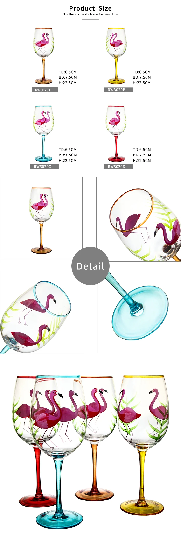 hand painted wine glass