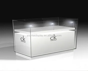 High End Shop Counters Mdf White Gloss Glass Jewelry Watch