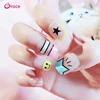 C39 artifical chrome nail tips pre design stick on nail tips back glue press on nail tips