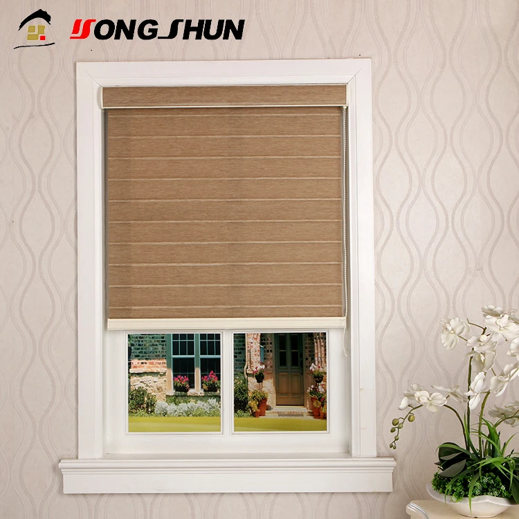 

Wholesale cheap manual luxury european style shangri-la window blind curtains