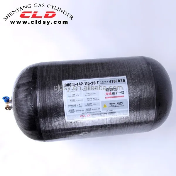 Carbon fiber fully wrapped aluminum cylinders for CNG powered vehicles