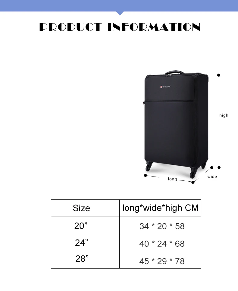 24 inch luggage dimensions in cm