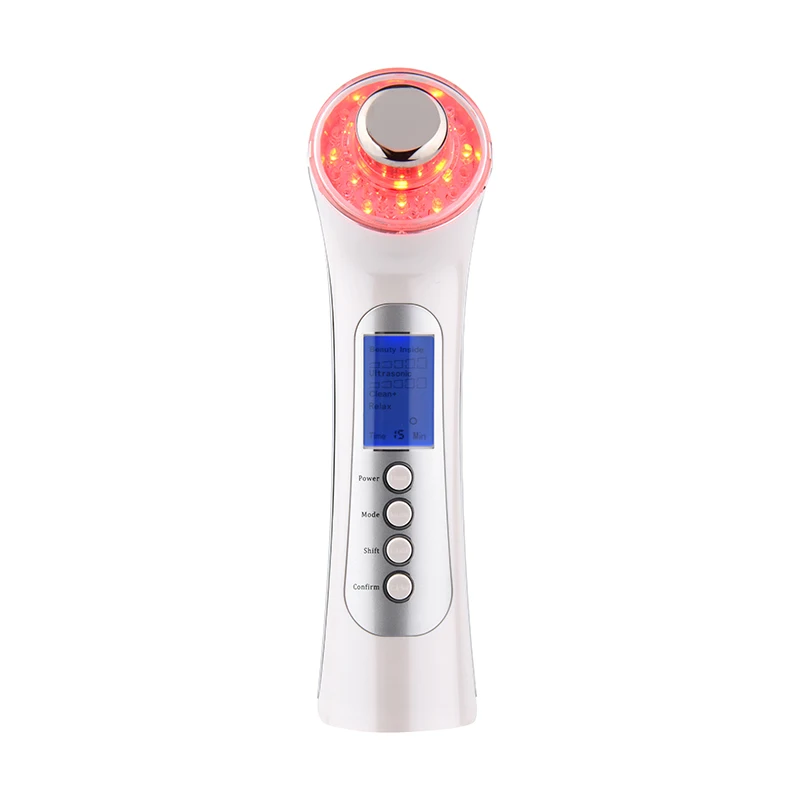 

5 in 1 handheld led skin care galvanic facial beauty device