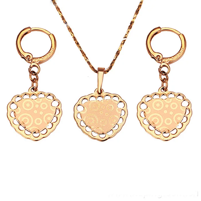 

62381 Xuping new arrival top grade brass jewelry vogue heart shaped jewelry set without stone
