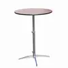 30" wood round cocktail table with adjustable pole
