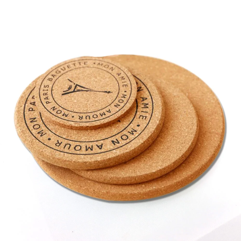 

Cork Coasters for Christmas,Cork Table Mats for Festival/Event/Party, Natural corol of cork