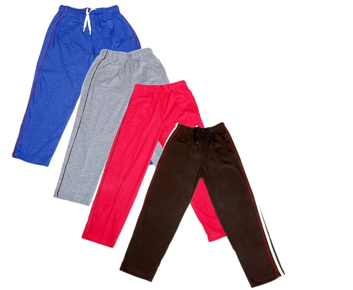 Pack Of 3 Indistar Boys Premium Cotton Full Length Lower//Track Pants//Pyjamas With 2 Open Pockets