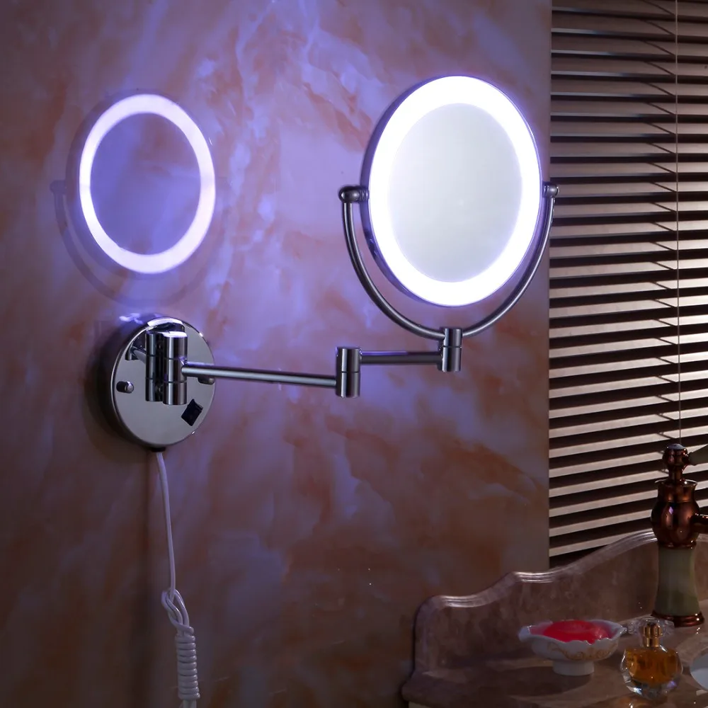 Fapully HIGH QUALITY METAL  LED WALL MOUNTED MAKEUP MIRROR