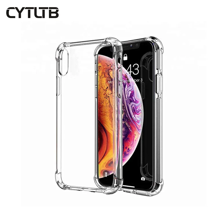 For IPhone Xr Xs Max Case Clear Hybrid Soft TPU 1.0MM Ultrathin Transparent Bumper Phone Case For IPhone X