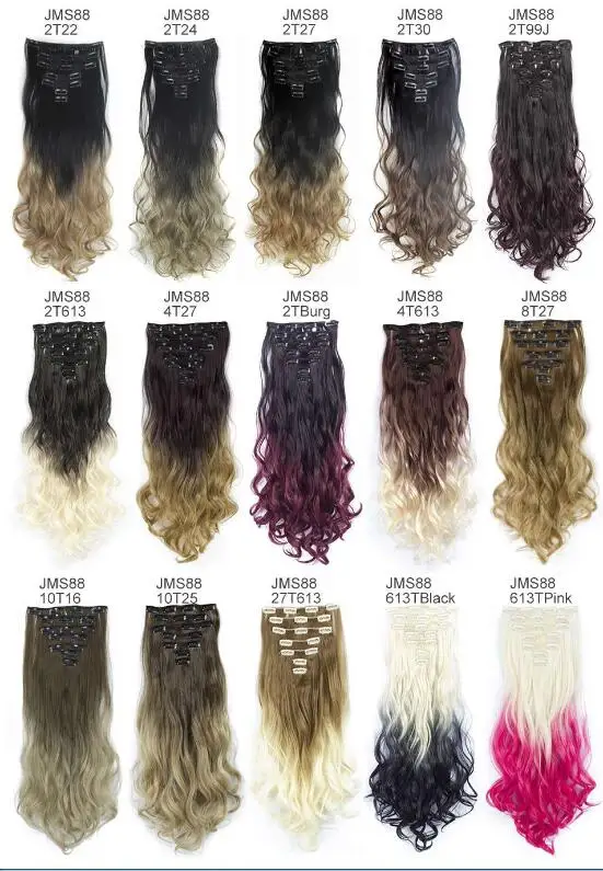 Double Drawn Fashion Color 100 Human Or Synthetic Clip In Hair