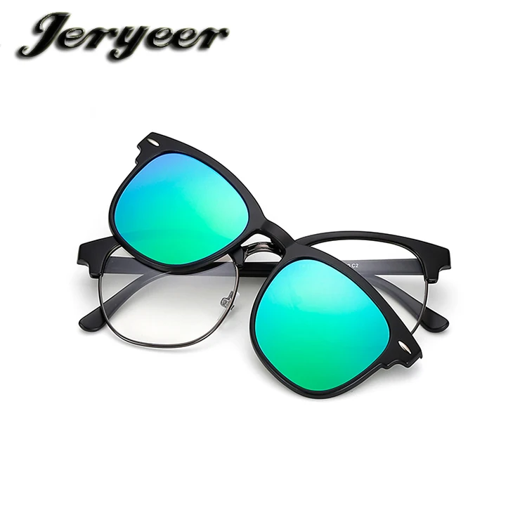 

Promotion new style clip on magnet sunglasses high quality tr90 frame HD lens polarized sunglasses 2017