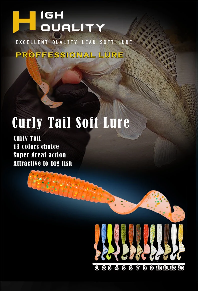 Brand Jig Head Soft Lures 1.2g 45mm 12pcs/packing Artificial Lure Buy