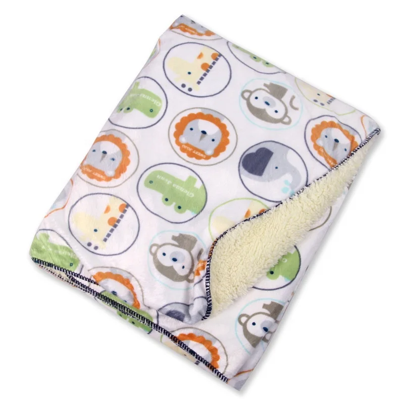 
Newborn Receiving Stroller Flannel Minky Baby Blanket 