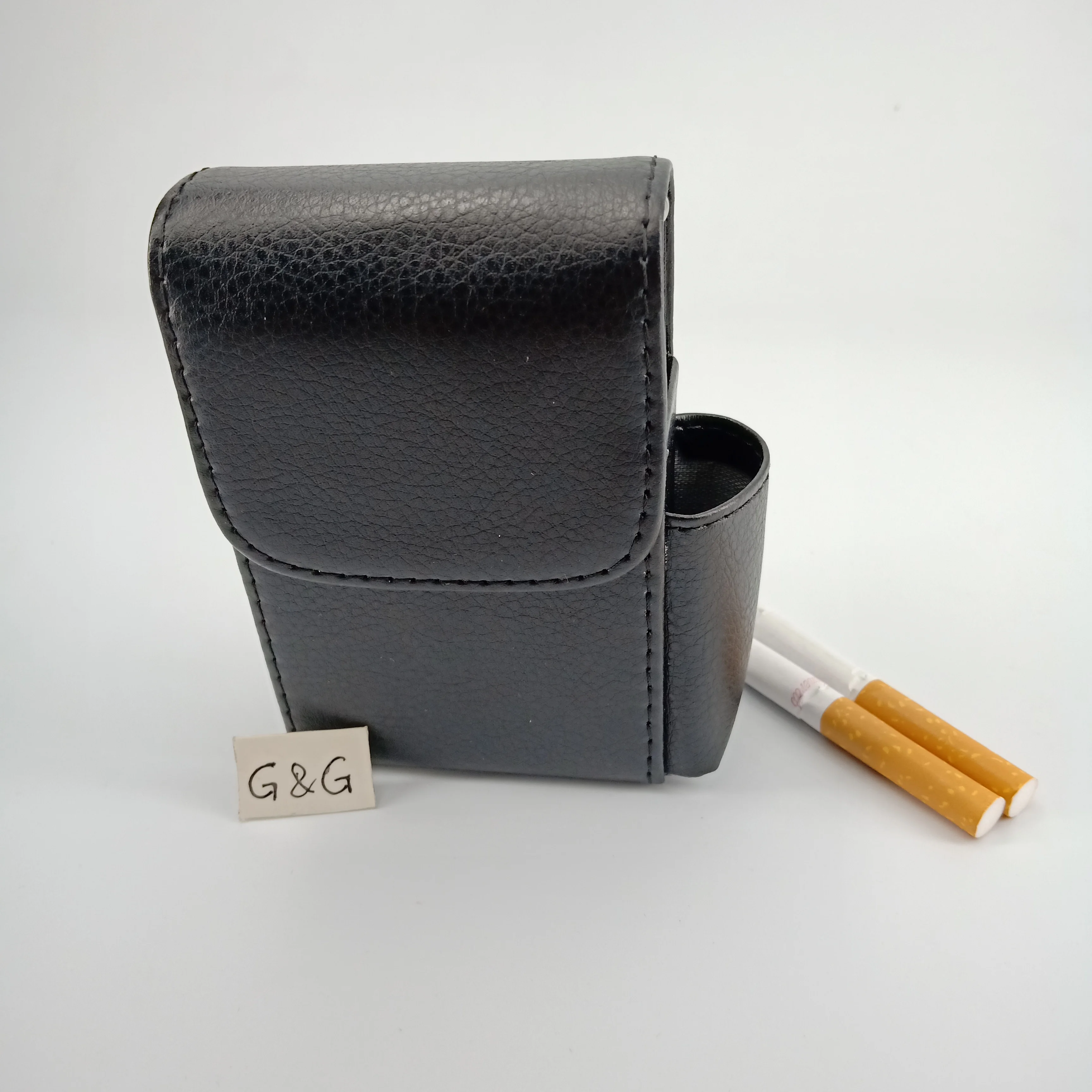 

Hot Sale Promotional Gifts Lychee Skin Cigarette Case for Men, Black,brown