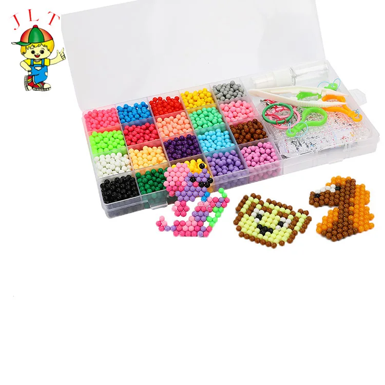 Educational Diy Magic Water Beads Fun Craft Aqua Fuse Beads Kit Art Crafts Toys Fuse Beads Set