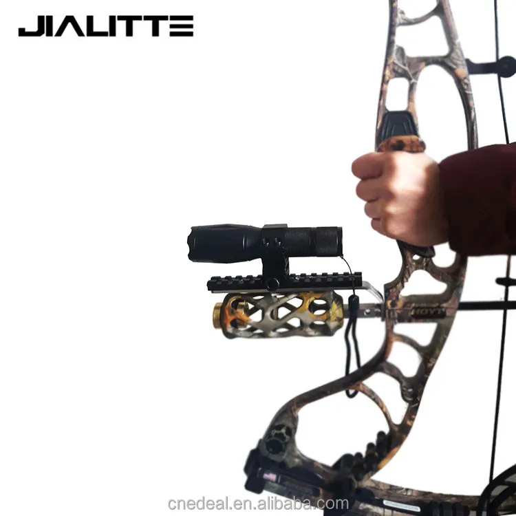 

Jialitte J167 Hunting Tactics 25.4 mm 30 mm Ring Scope Mount Tube Flashlight Laser Compound Recurve Bow Adapter Picatinny Rail, Black