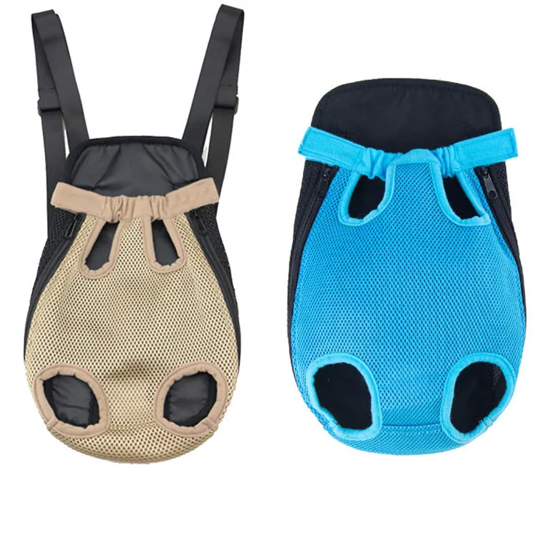 Breathable Mesh Fabric Adjustable Legs Out Chest Front Dog Carrier For
