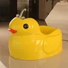 Yellow duck heating system and jets freestanding baby bath tub stand
