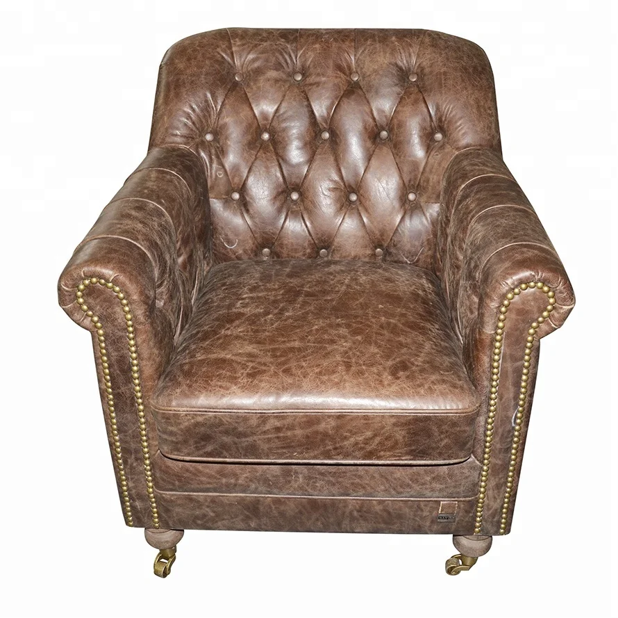 Living Room Big Single Chesterfield Sofa Chair - Buy Single Seater Sofa