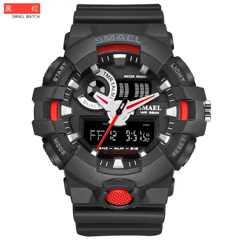 

Men Watches Red Style New Sport Watch Smael Brand 1642 Quartz 50Meters Waterproof Relogio masculino erkek saat Men Gift Clock