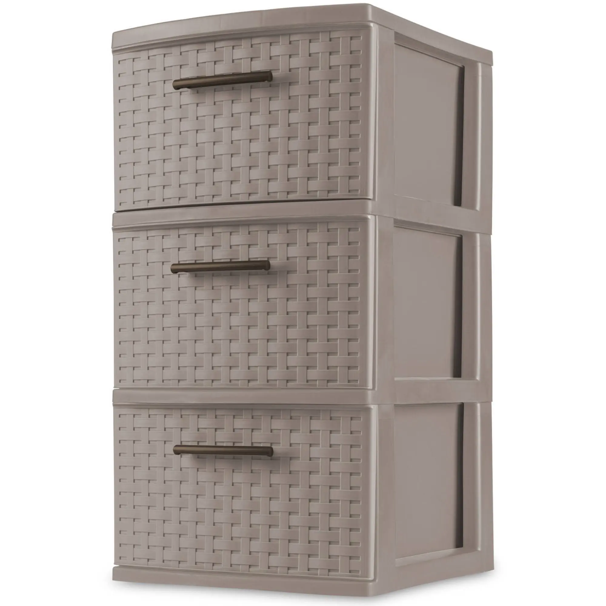 Buy Sterilite 3 Drawer Weave Tower Taupe Splash Case Of 2 In