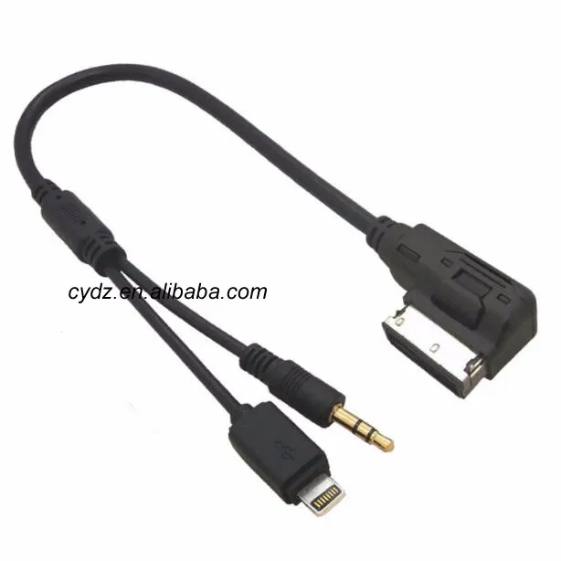 

AMI MMI 3.5mm 8pin Charger Adapter Cable for iPhone iPad with Audi A3 A6 A8 Q5 Q7