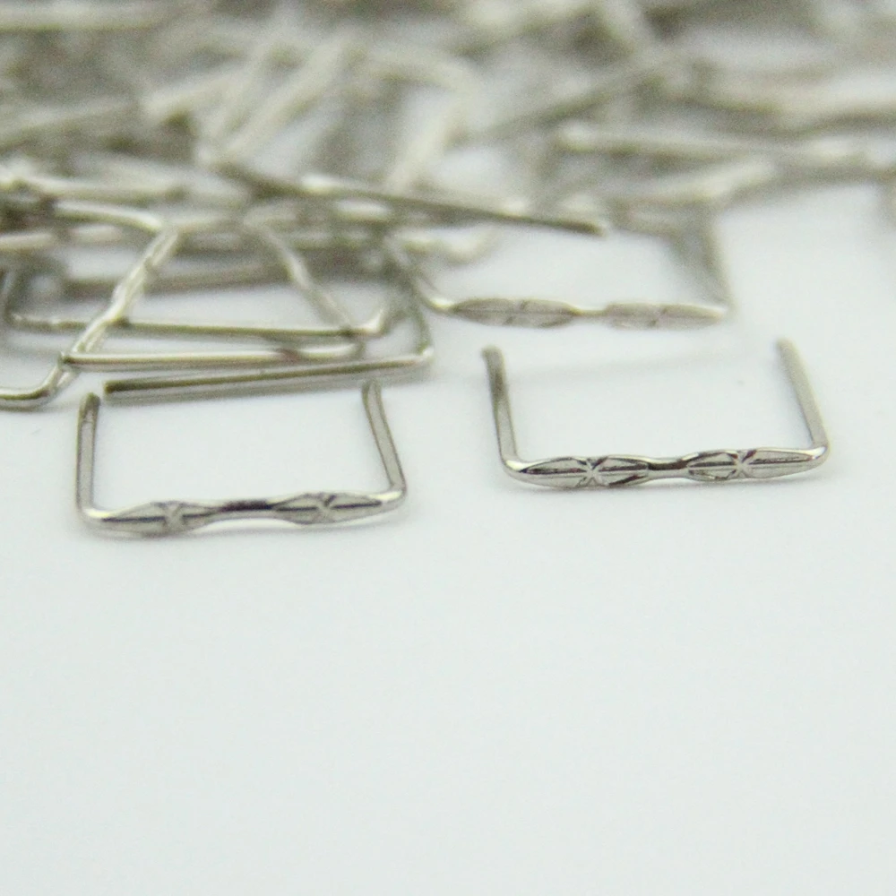 

500pcs  Chromium Color Square Metal Connector Hooks Hanging Metal Hooks Beads Connector, Chrome