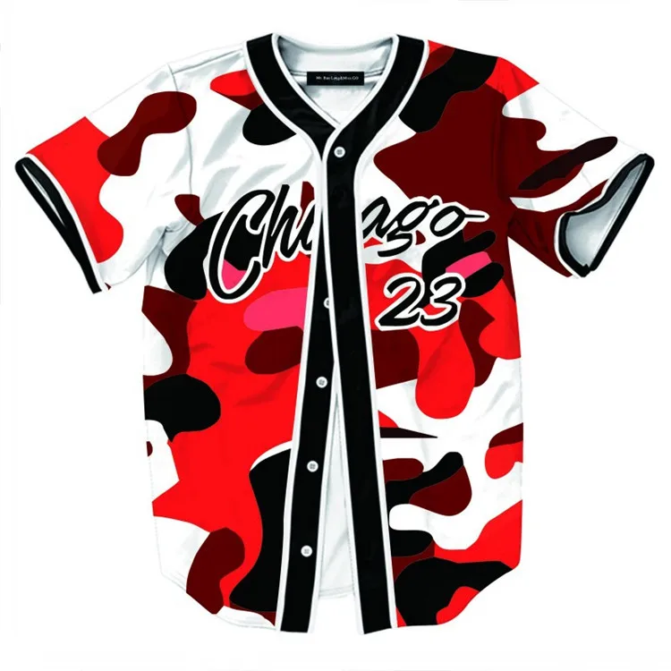 

Hot Sale Sublimation Baseball Uniform Jerseys T-shirts, Can be customized