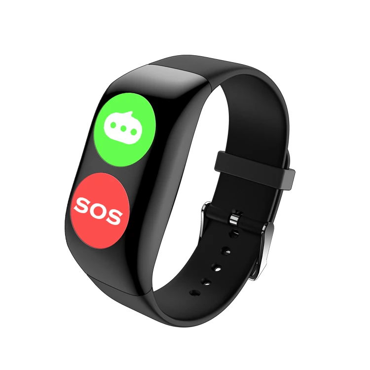 

High quality sos gps watch sim smart band with health monitor, White