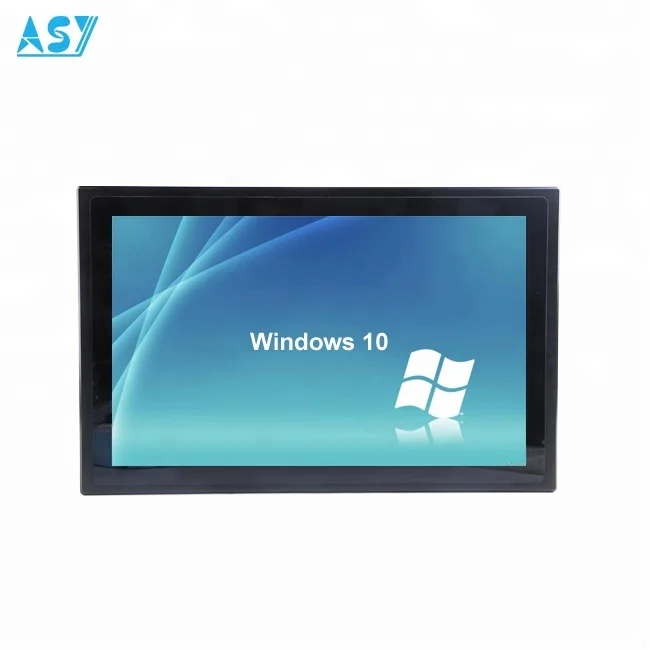 21.5 inch multi touch flat screen industrial fanless IP65 all in one panel pc