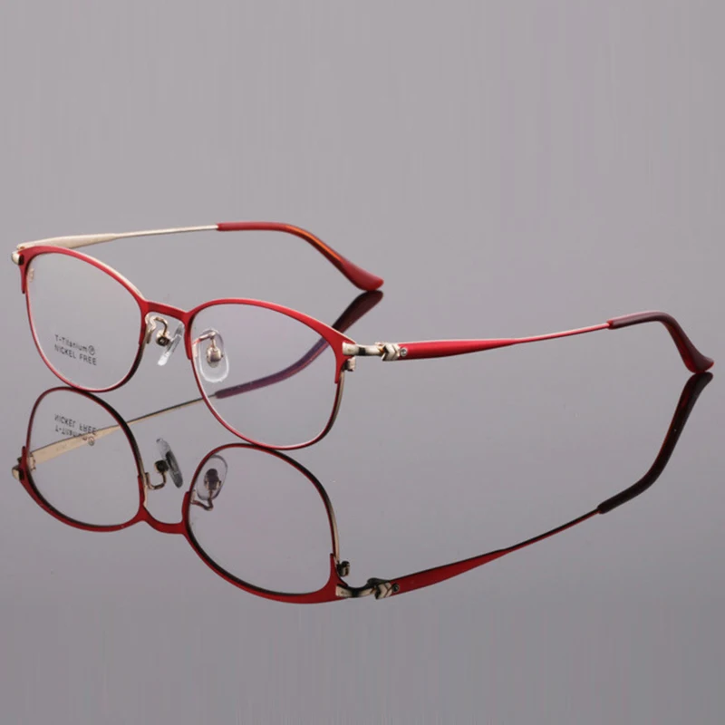 

Custom Pure Titanium Acetate Glasses Frame Ultralight Women Spectacles Myopia Optical Prescription Eyeglasses Eyewear
