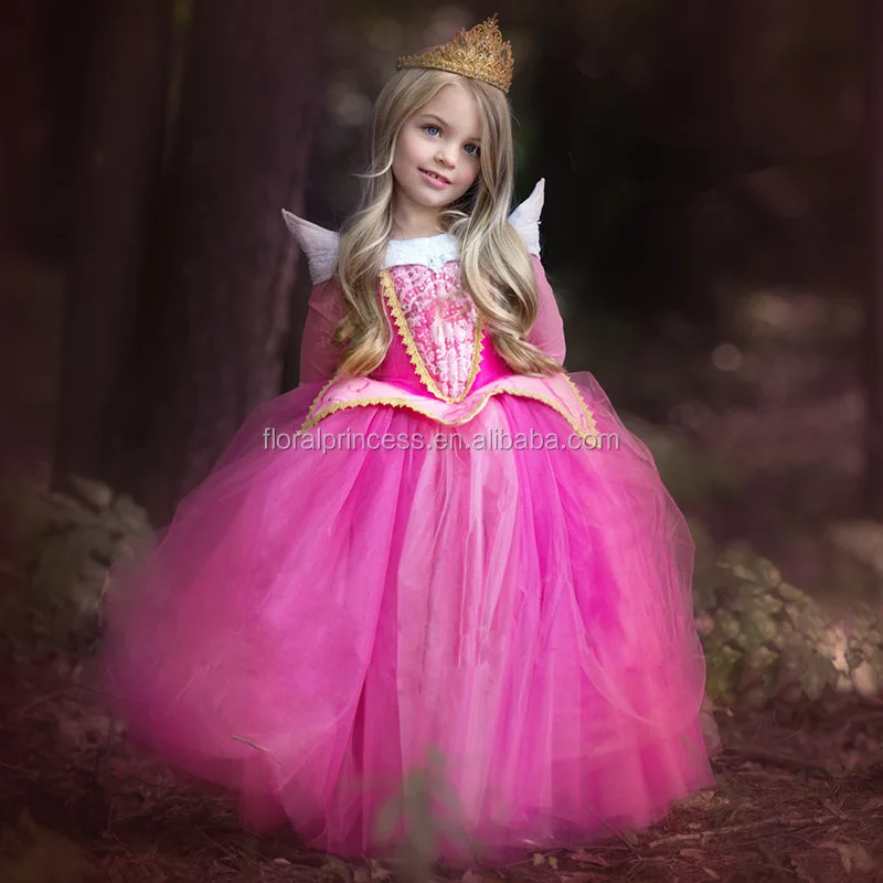 

2017 Pink and blue color Aurora princess dress 2017 new hot sale Sleeping Beauty Aurora Costume Princess Dresses, As picture