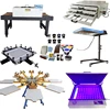 NS808-ESU manual 8 color 8 print bed floor standing carousel screen printer for flat object