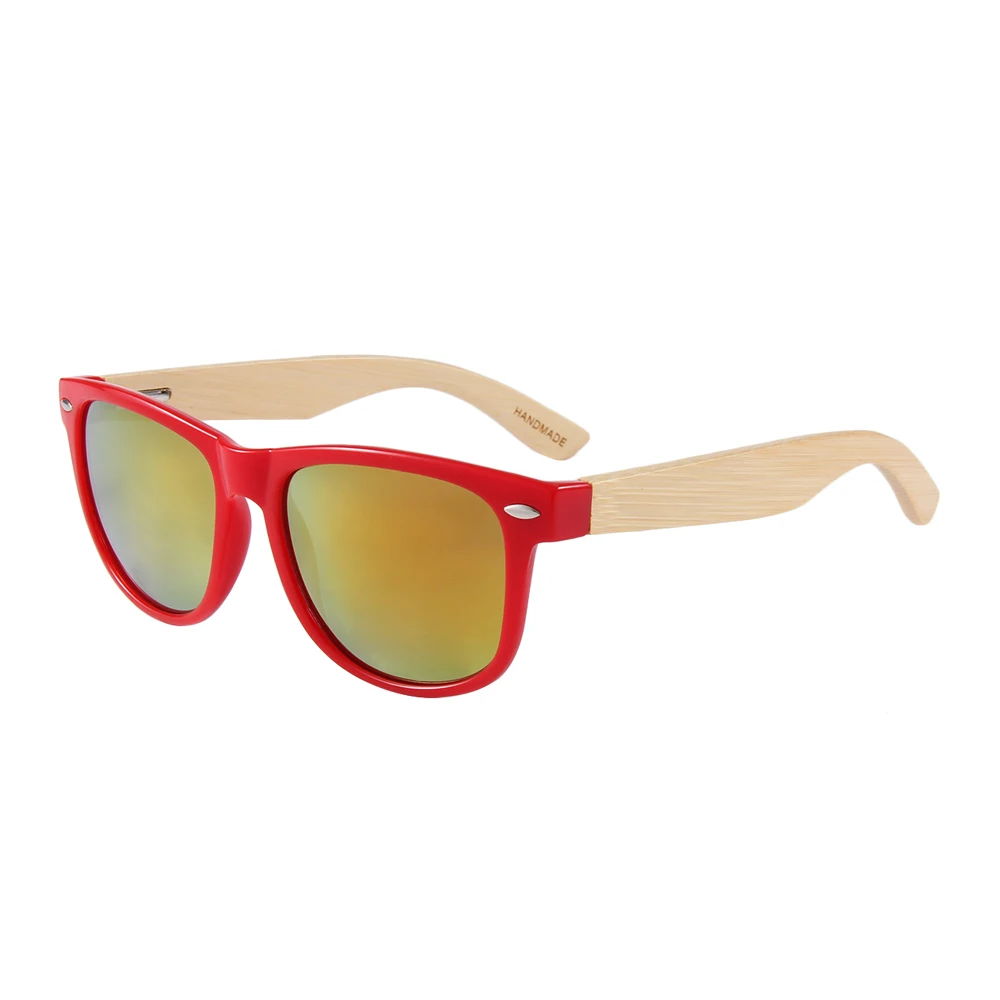 

Unique con chen uv400 women wooden legs with mirror sunglasses, Mix color