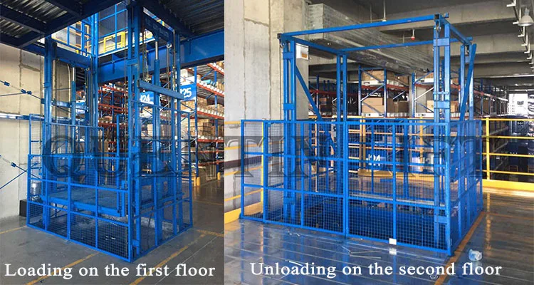 Heavy loading capacity goods lift platform wall mounted table cargo lift elevator