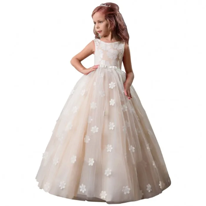 

Fancy Flower Long Prom Gowns Teenagers Dresses For Girl Children Party Clothing Kids Evening Formal Dress Bridesmaid Wedding Y10, Can follow customers' requirements