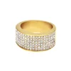 men"s hiphop stainless steel color preserving electroplated round SteelRing