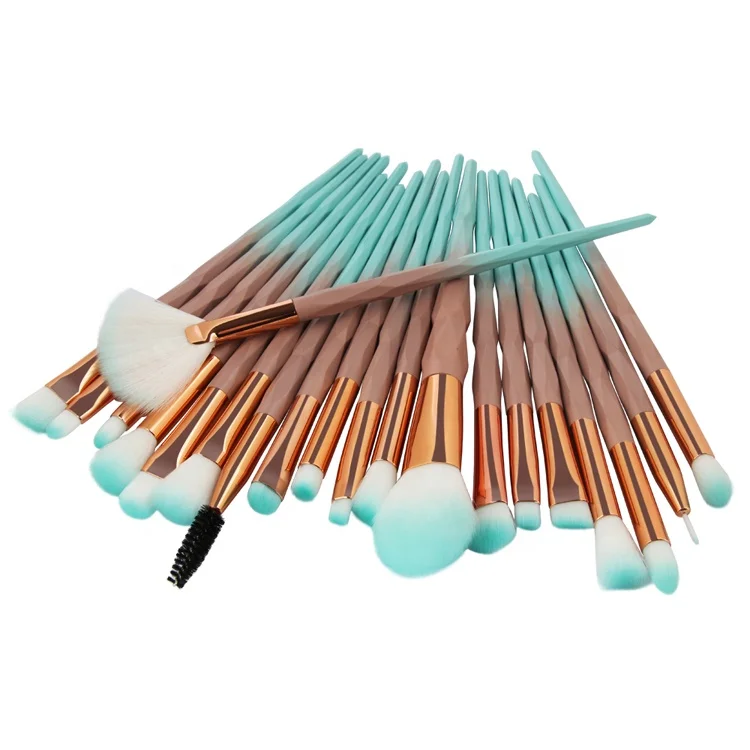 

vegan diamond handle 20pcs maquillaje makeup brush set, Customized color