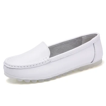 white leather nurses shoes