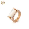 Wedding Gifts Jewelry Unique Elegant Rose Gold Pearl Engagement Rings For Women