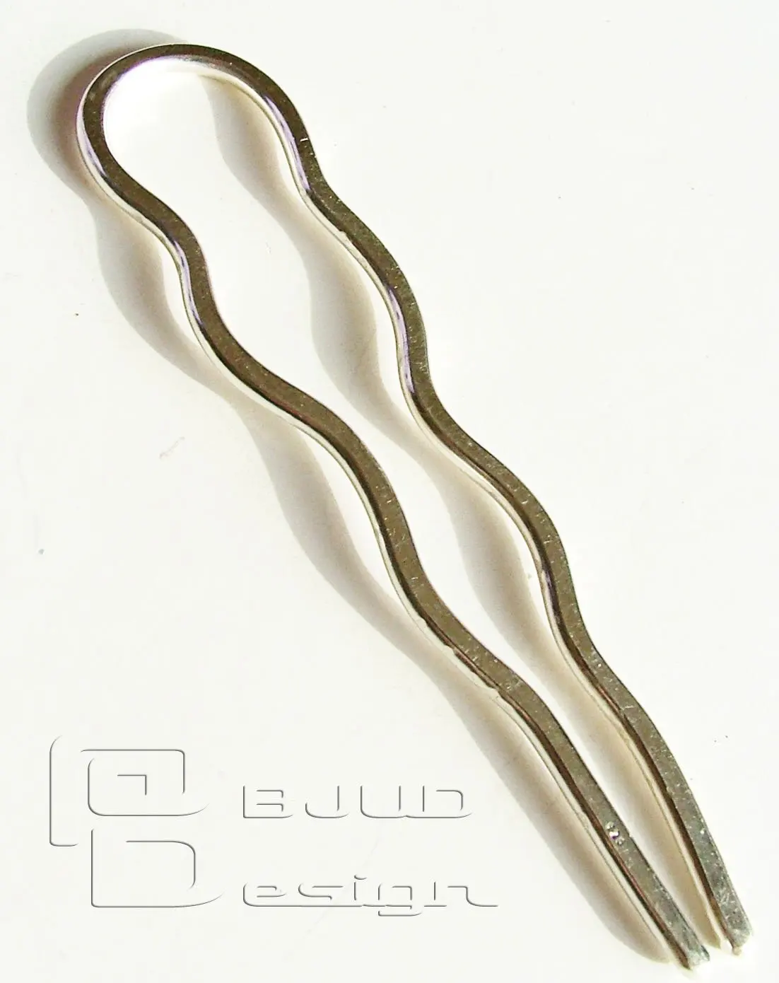 1 Solid Sterling Silver Hair Pin Hairpin Handmade Vintage Design