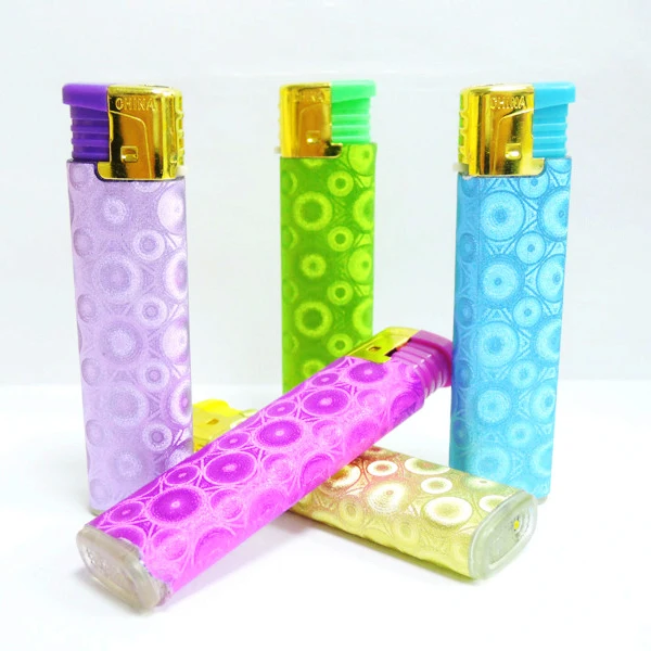 Electronic Spark Rechargeable Windproof Encendedores Plastic Butane