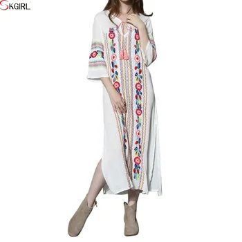 casual white linen dress