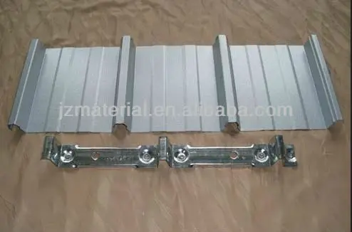 pabrik oem G550 galvalume klip kunci lembaran atap 750 mm 