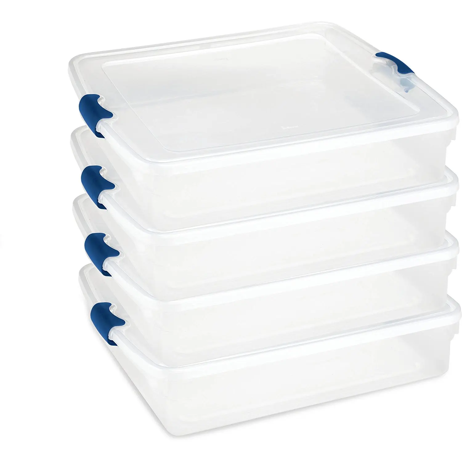 shallow storage boxes with lids