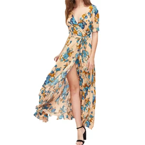 Vestido de fiesta corto de gasa envolvente para mujer Vestido de fiesta corto de gasa envolvente para mujer