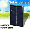New Arrival 90 x 60mm 6V 100mA 0.6W Polycrystalline Mini Epoxy Solar Panel Photovoltaic Panel for Outdoor Cell Phone Charger DIY