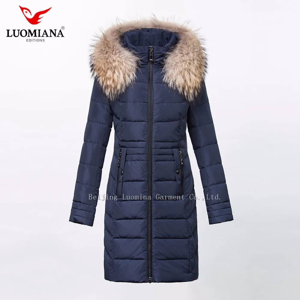 women's down coat with real fur hood