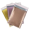 Custom color metallic Rose gold holographic aluminum foil padded bubble mailer wrap bubble envelope