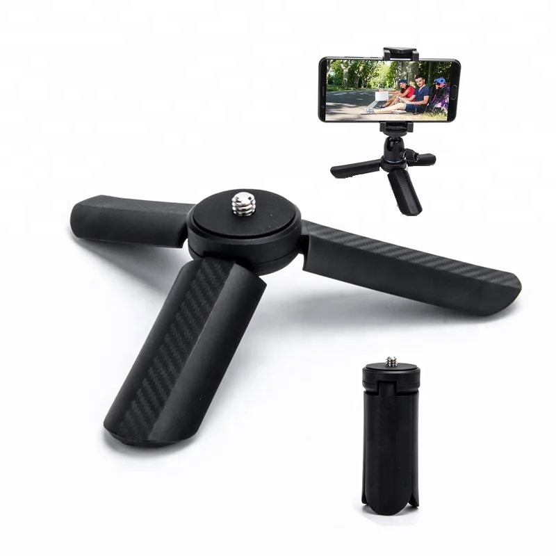 

Stabilizer Mini Tabletop Tripod Desktop Tripod for Selfie Stick Monopod Smartphone, Black